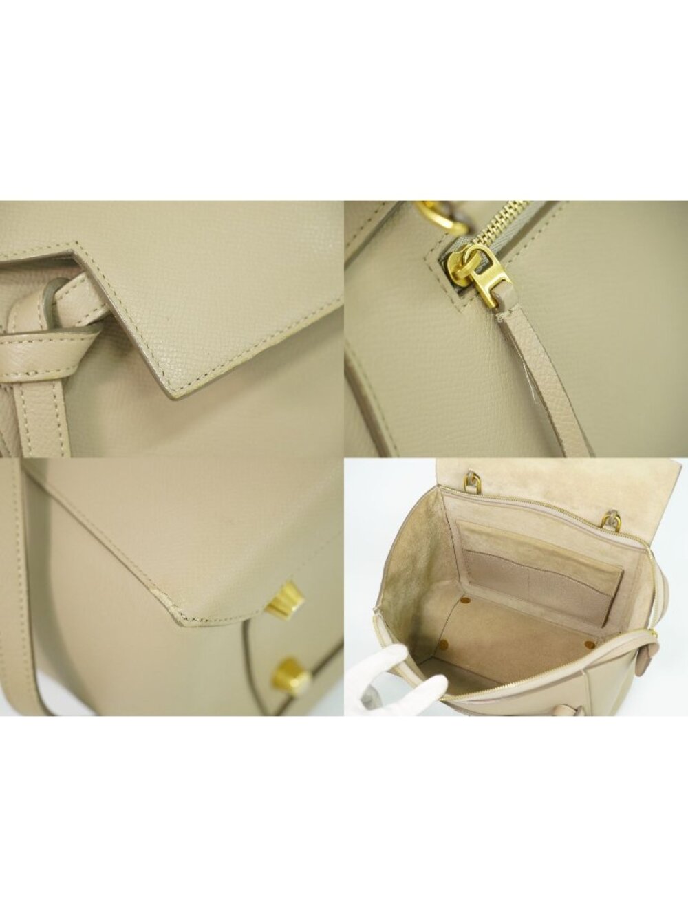 Celine Belt Bag Mini 2-Way Leather Beige - Picture 7 of 9